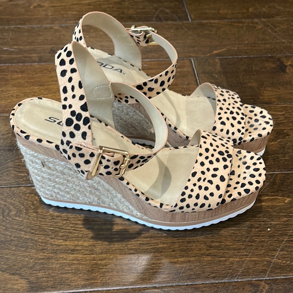 Leopard Wedges